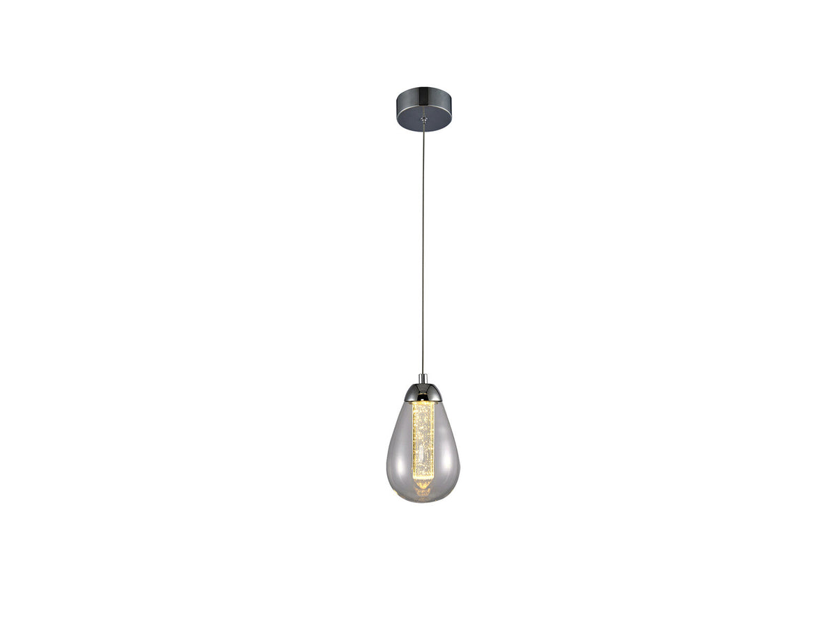 Lámpara colgante Taccia LED Ø12 cromo