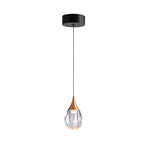Lámpara colgante Corina negro y cobre