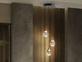 Lámpara de techo Corina 3 luces negro y cobre