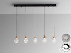 Lámpara de techo Corina 5 luces negro y cobre
