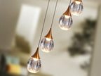 Lámpara de techo Corina 12 luces negro y cobre