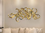 Escultura de pared Medusa acero dorado