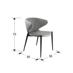 Silla Alize gris claro - medidas