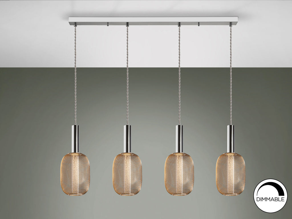Lámpara de techo Micrón lineal 4 luces