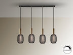 Lámpara de techo Micrón lineal 4 luces
