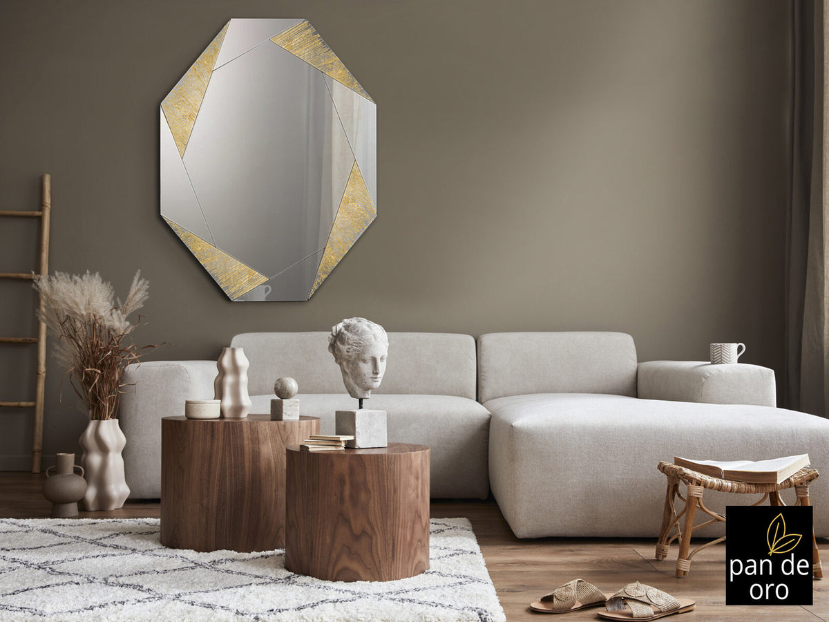 Espejo Laverna 120 × 92 pan de oro