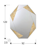 Espejo Laverna 120 × 92 pan de oro - medidas