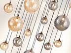 Lámpara de techo grande Dark 25 luces negro y latón
