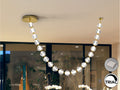 Lámpara de techo Zaria II 21 luces oro