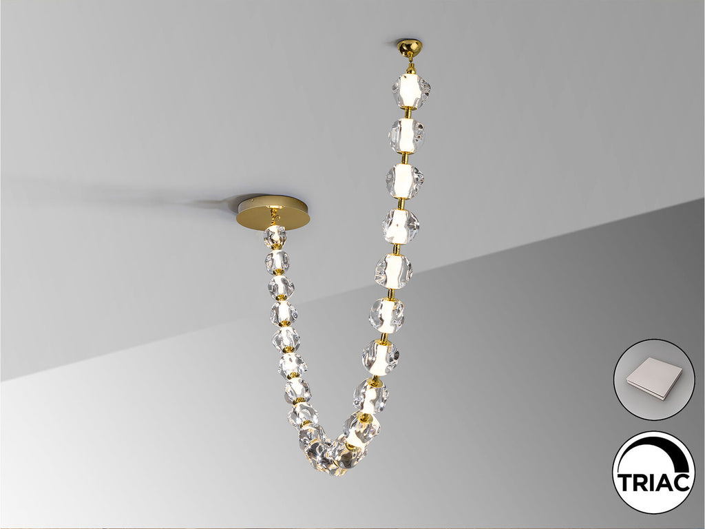 Lámpara de techo Zaria II 21 luces oro