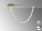 Lámpara de techo Zaria II 21 luces oro