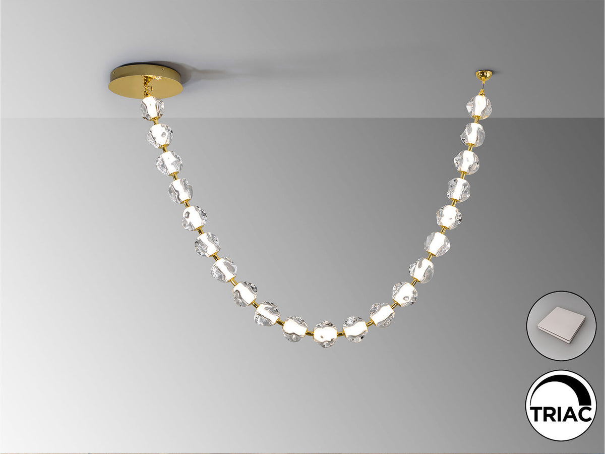Lámpara de techo Zaria II 21 luces oro