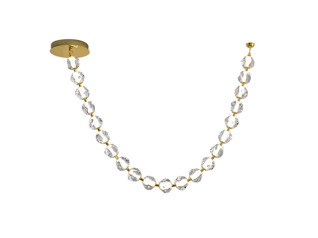 Lámpara de techo Zaria II 21 luces oro