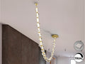 Lámpara de techo Zaria II 29 luces oro