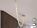 Lámpara de techo Zaria II 29 luces oro
