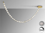 Lámpara de techo Zaria II 29 luces oro
