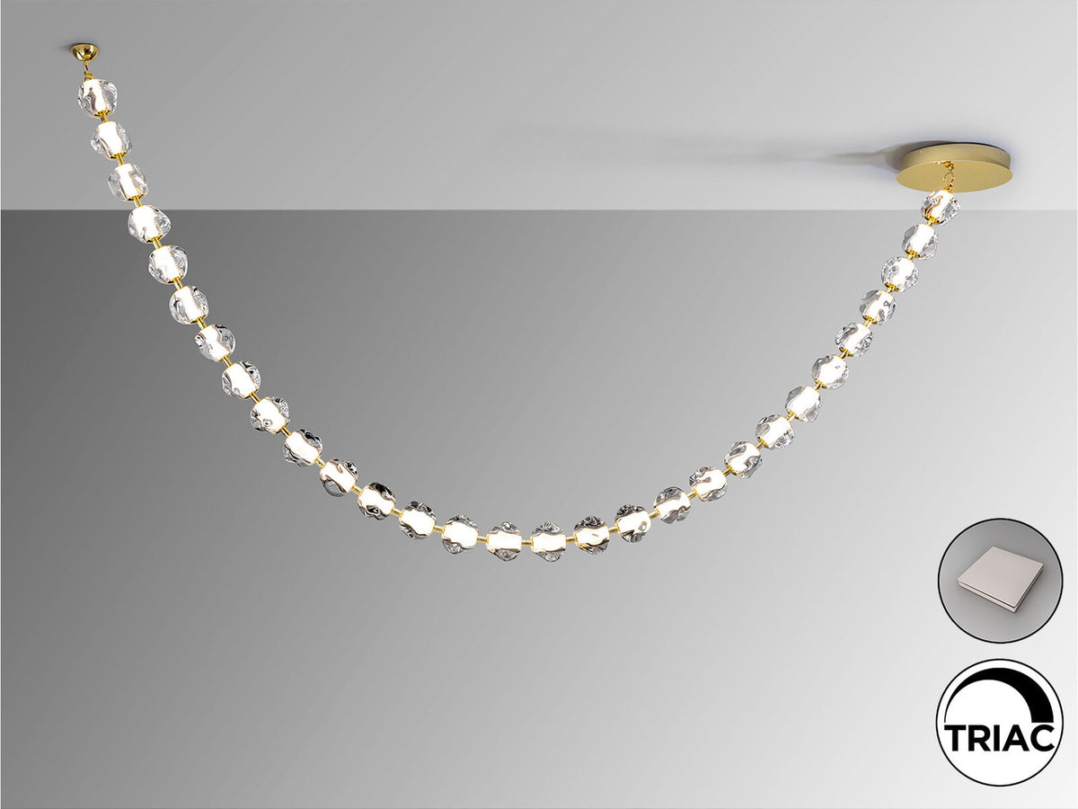Lámpara de techo Zaria II 29 luces oro