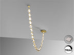 Lámpara de techo Zaria II 29 luces oro