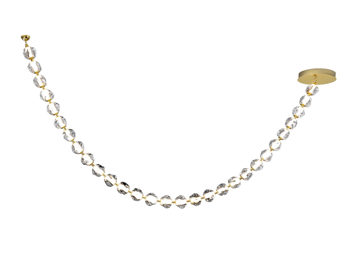 Lámpara de techo Zaria II 29 luces oro