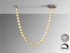 Lámpara de techo Zaria II 29 luces bronce y ámbar