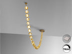 Lámpara de techo Zaria II 29 luces bronce y ámbar