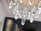 Lámpara de techo Lágrimas 20 luces oro rosa Ø65 (hasta 300 cm)