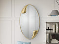 Espejo ovalado Daisy 120 × 70 pan de oro