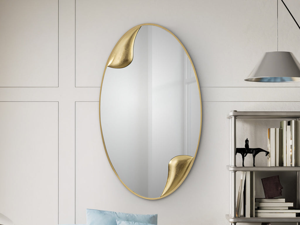 Espejo ovalado Daisy 120 × 70 pan de oro