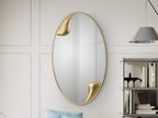 Espejo ovalado Daisy 120 × 70 pan de oro