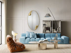 Espejo ovalado Daisy 120 × 70 pan de oro