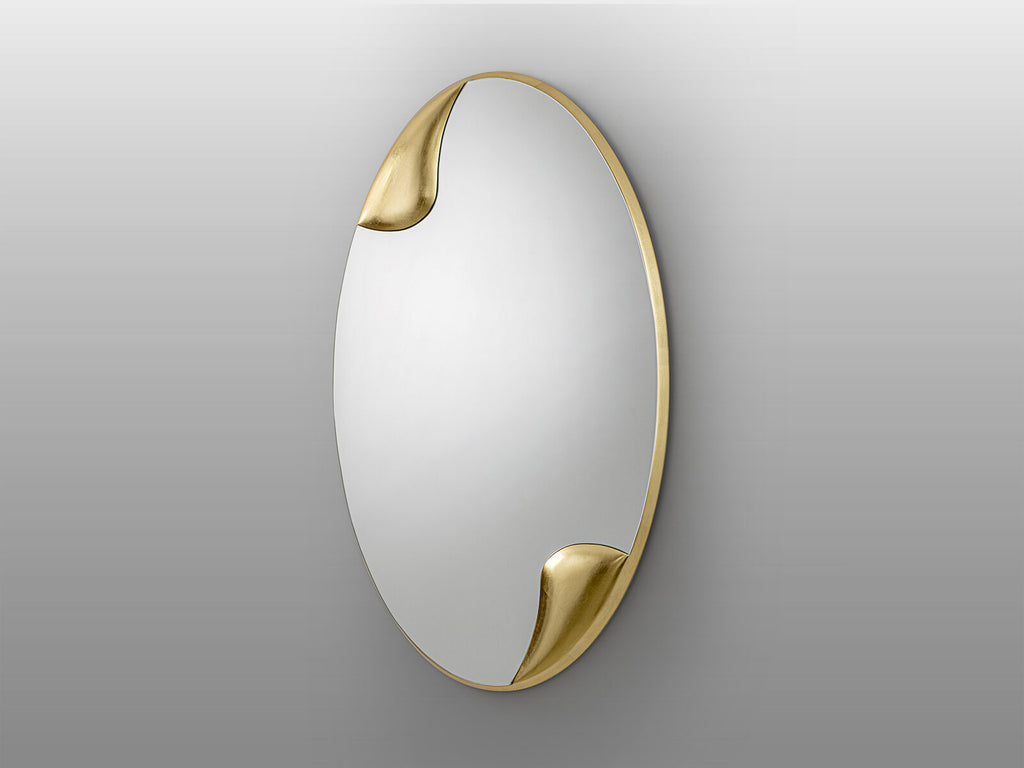 Espejo ovalado Daisy 120 × 70 pan de oro