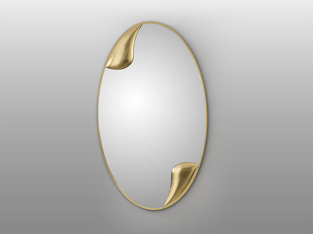 Espejo ovalado Daisy 120 × 70 pan de oro