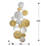 Espejo Cirze 120 × 59 pan de oro - medidas