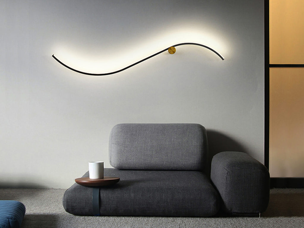 Aplique LED Siloe negro y oro