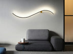 Aplique LED Siloe negro y oro