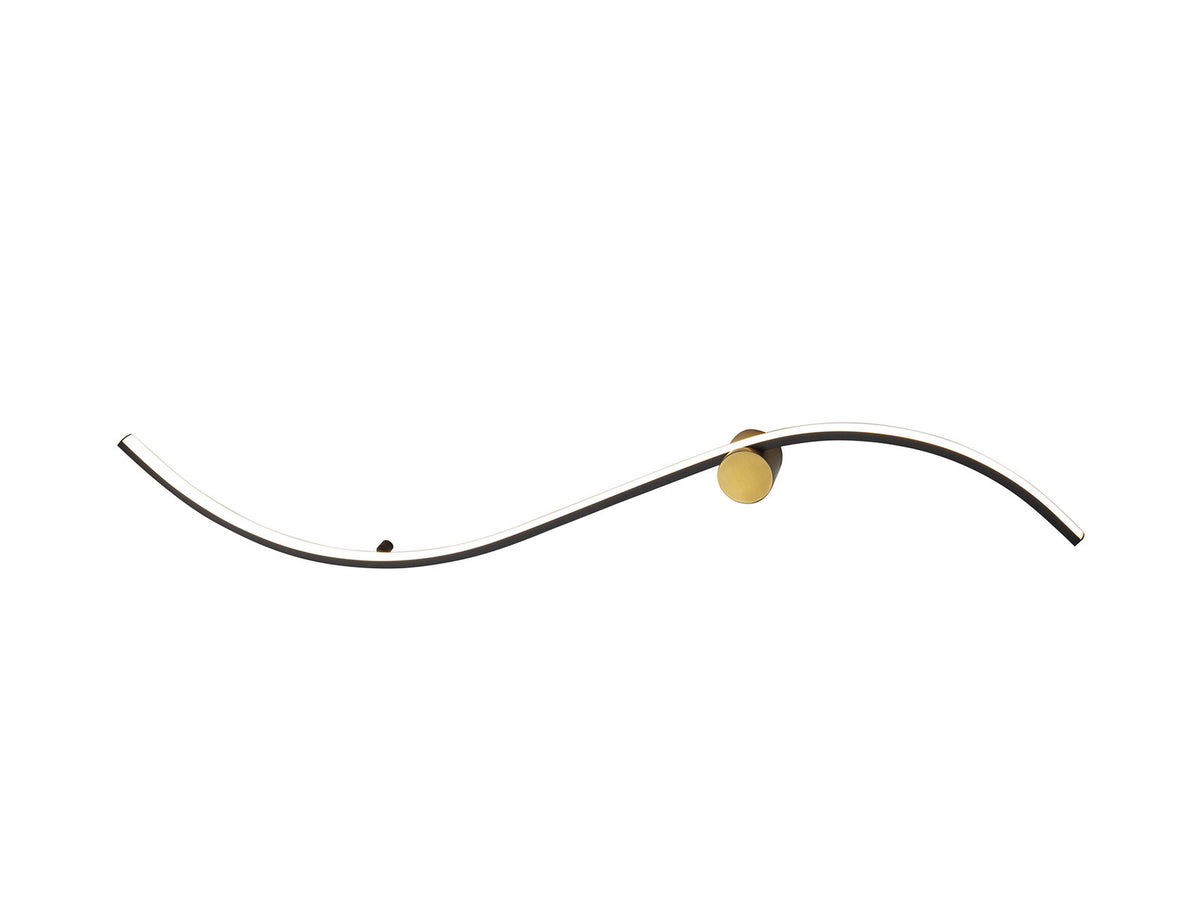 Aplique LED Siloe negro y oro