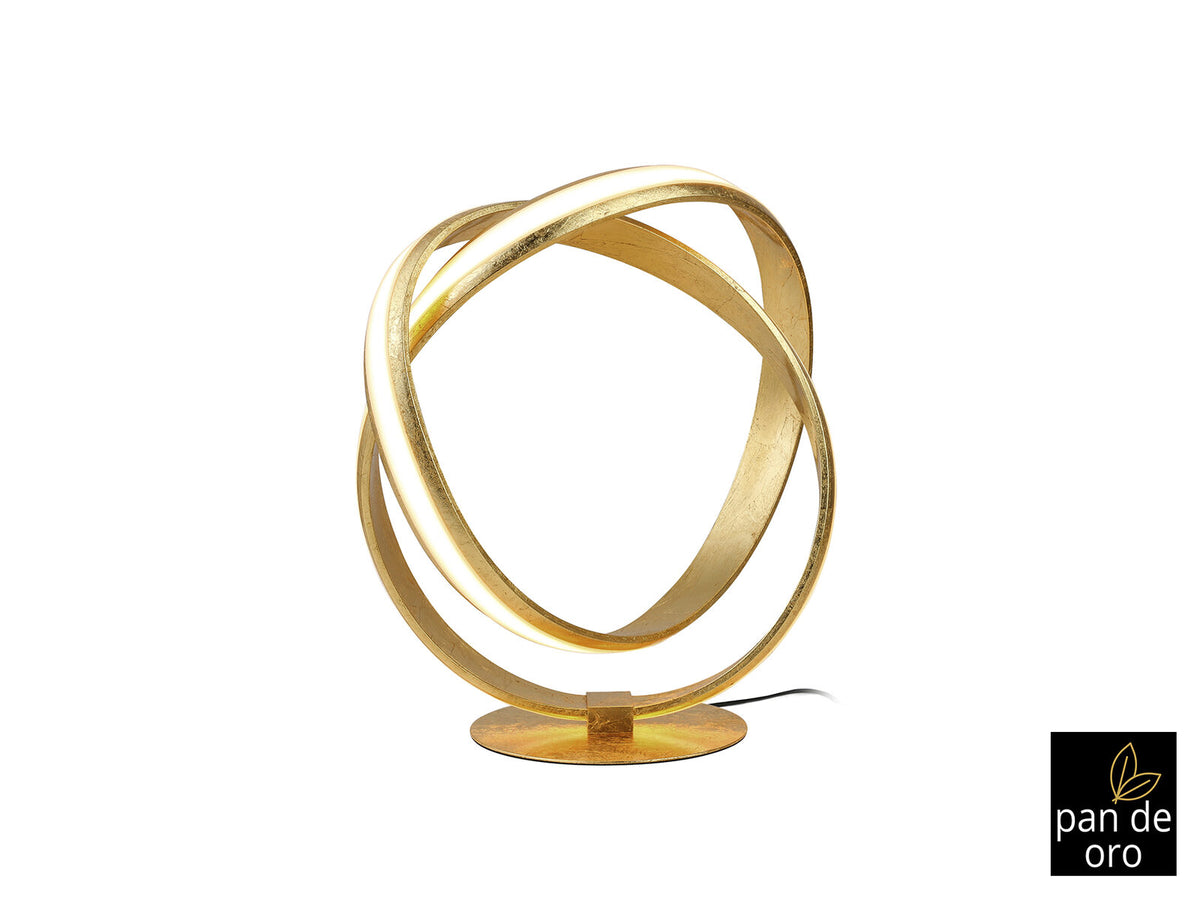 Lámpara de mesa Lazas LED pan de oro Ø30