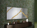 Espejo rectangular Surcos II 180 × 80 pan de oro