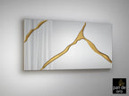 Espejo rectangular Surcos II 180 × 80 pan de oro