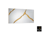 Espejo rectangular Surcos II 180 × 80 pan de oro