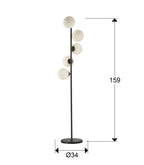 Lámpara de pie Inoa 5 luces - medidas