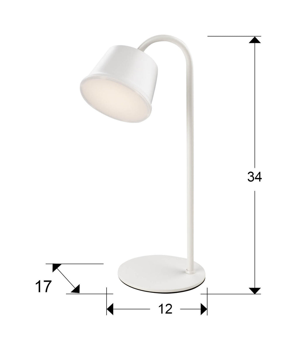 Lámpara de mesa portátil LED Cuco - medidas