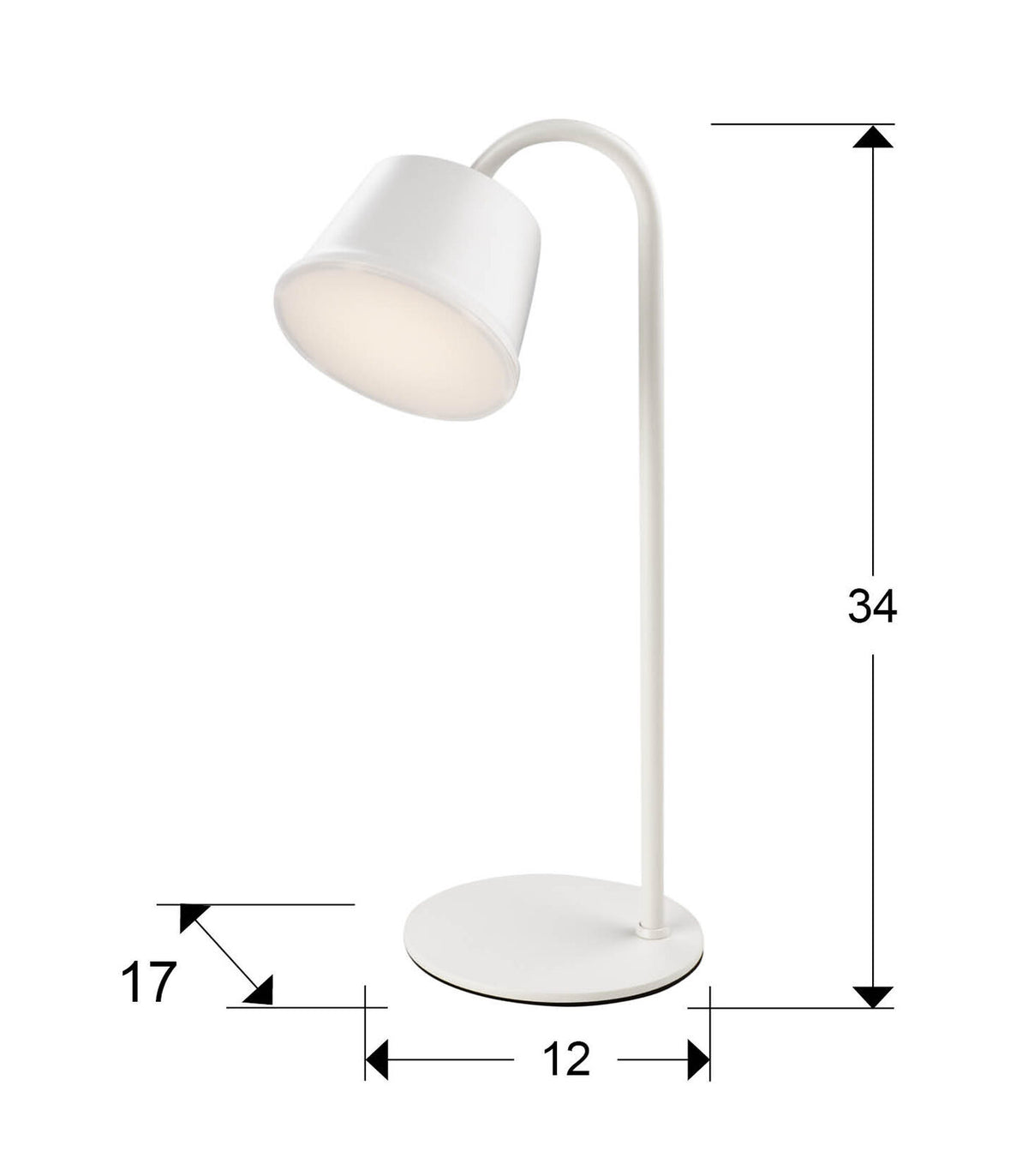 Lámpara de mesa portátil LED Cuco - medidas