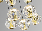 Lámpara de techo Zaria 13 luces Ø43 negro y oro