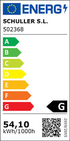 Lámpara de techo Zaria 13 luces Ø43 negro y oro - etiqueta energética
