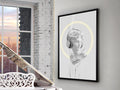 Cuadro con luz LED Busto blanco 80 × 120