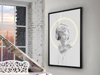 Cuadro con luz LED Busto blanco 80 × 120