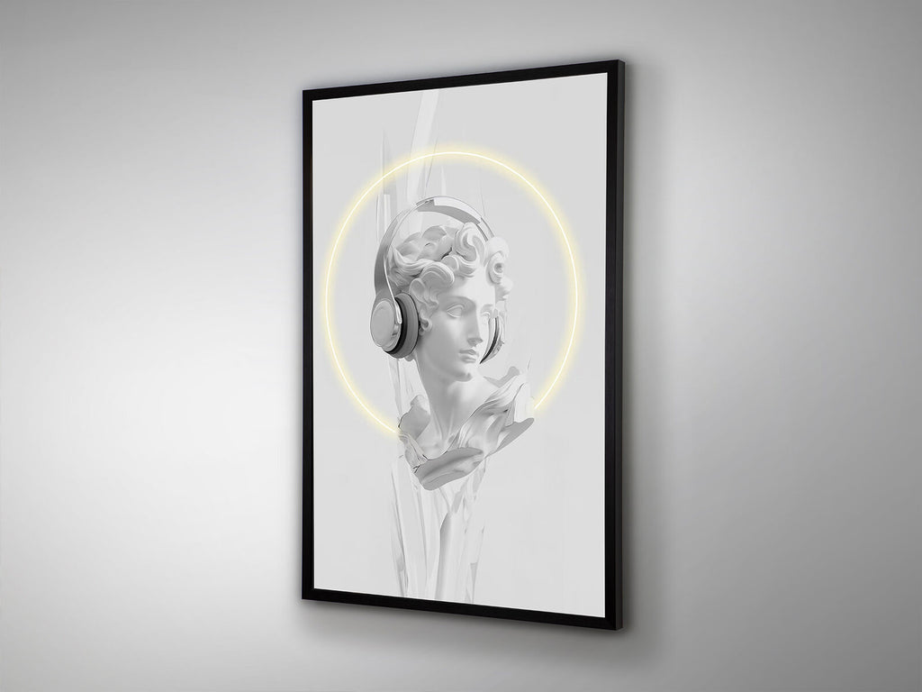 Cuadro con luz LED Busto blanco 80 × 120