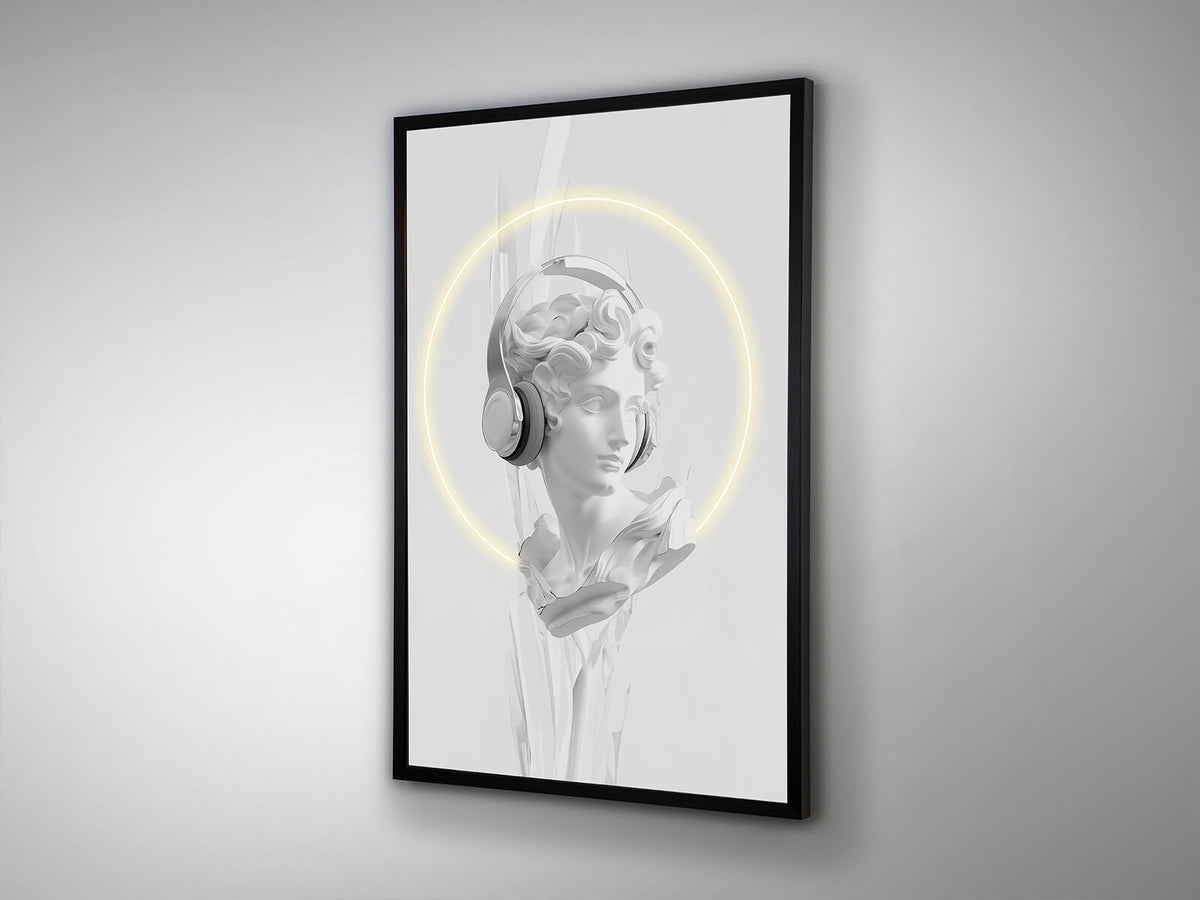 Cuadro con luz LED Busto blanco 80 × 120