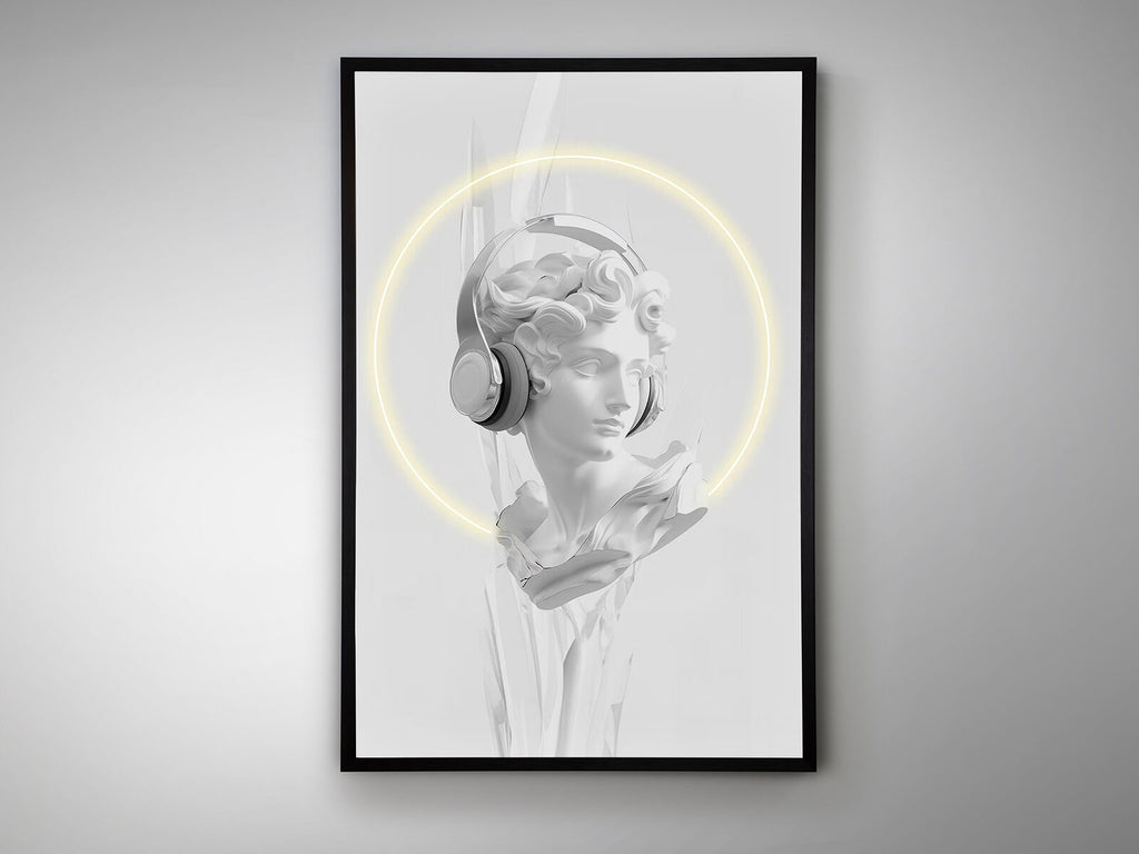 Cuadro con luz LED Busto blanco 80 × 120